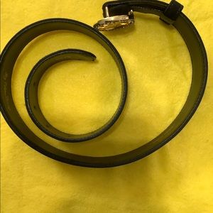 Paloma Picasso Leather Belt with Rhinestone Buckle